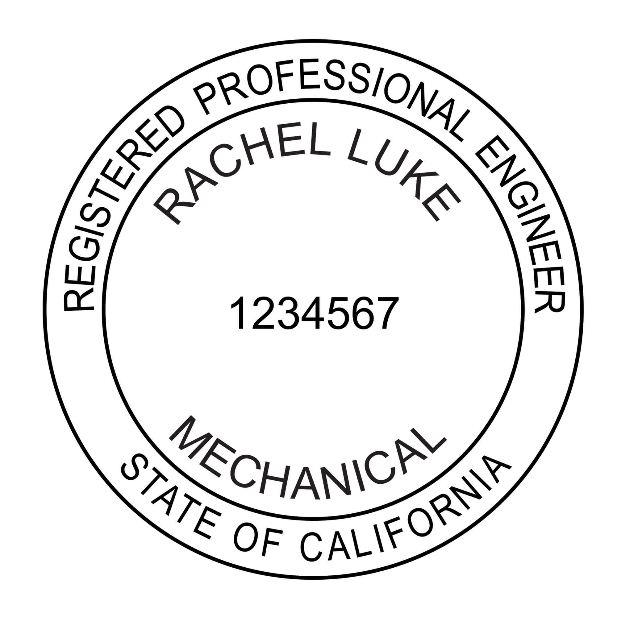 A close-up of the State of California Engineer Seal