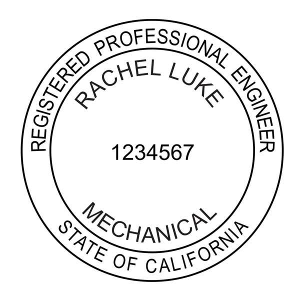 A close-up of the State of California Engineer Seal