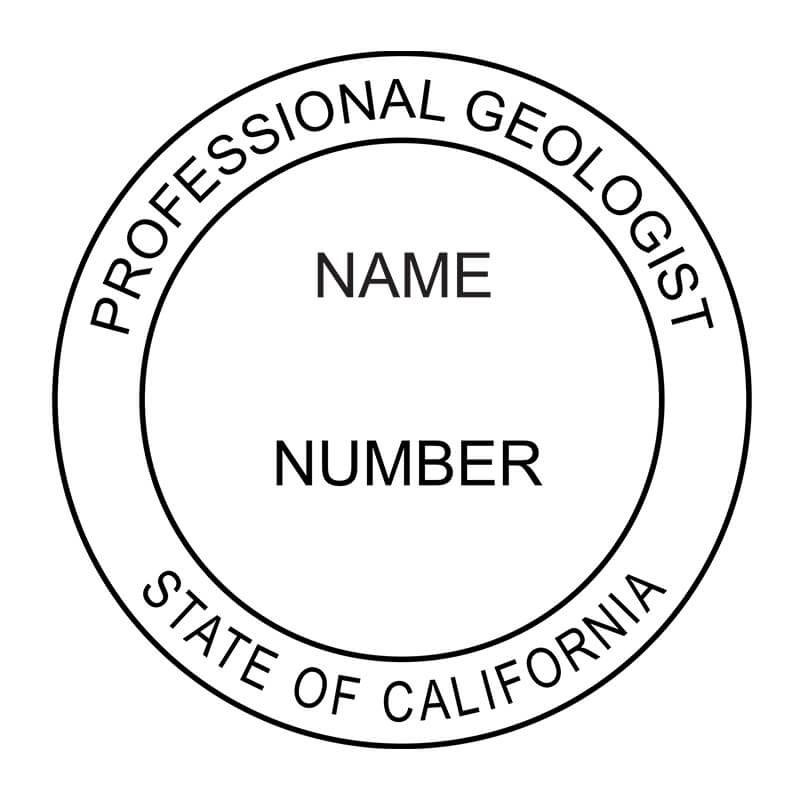 A close-up of the State of California Geologist Seal