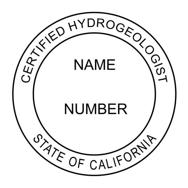 A close-up of the State of California Hydrogeologist Seal