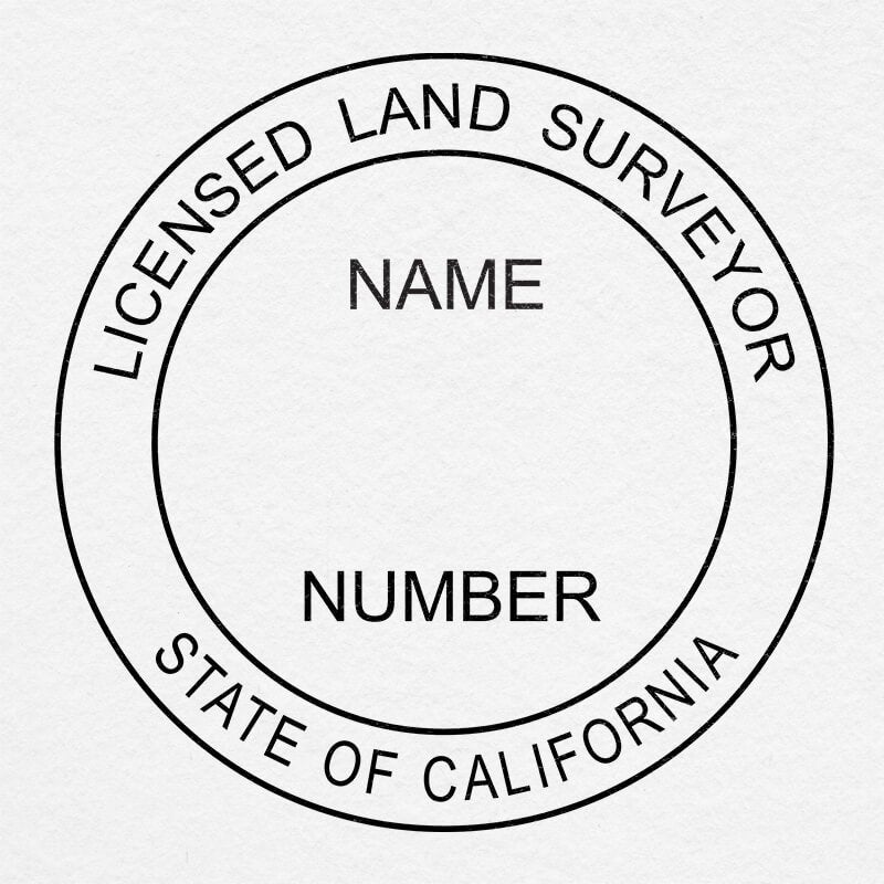 California Land Surveyor Seal impression 