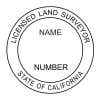 California Land Surveyor Seal impression 