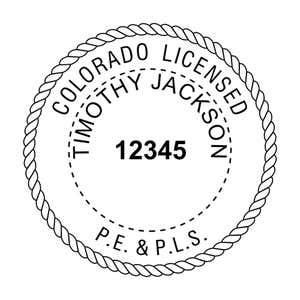 A close-up of the State of Colorado Combined Prof Engineer and Land Surveyor Seal