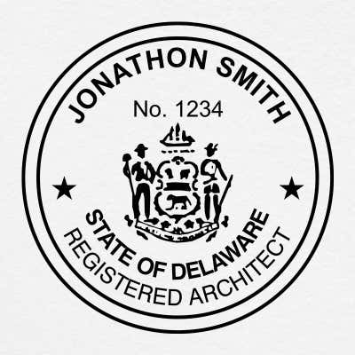State of Delaware Architect Seal - alternate view