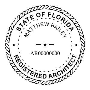 A close-up impression of the State of Florida Architect