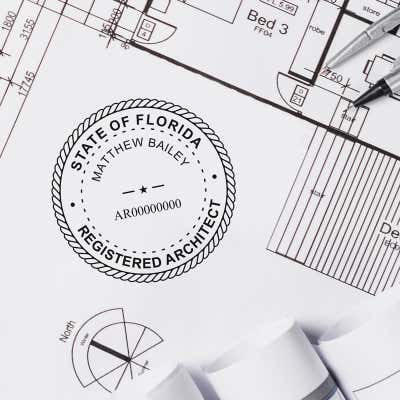 State of Florida Architect Seal - alternate view