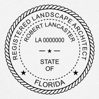 Florida Landscape Architect Seal - alternate view