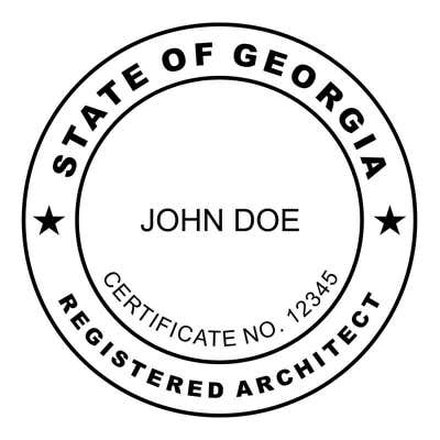 State of Georgia Architect Seal - alternate view