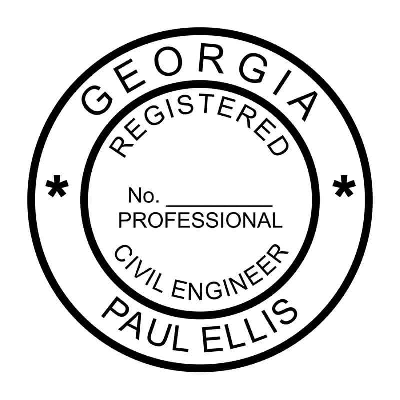 A close-up of the State of Georgia Engineer Seal