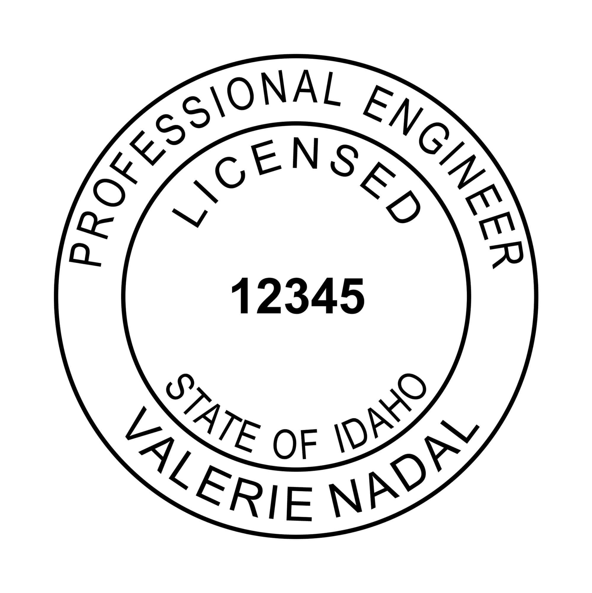 A close-up of the State of Idaho Engineer Seal
