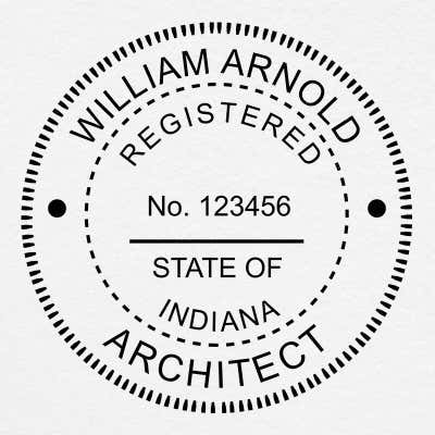 State of Indiana Architect Seal - alternate view