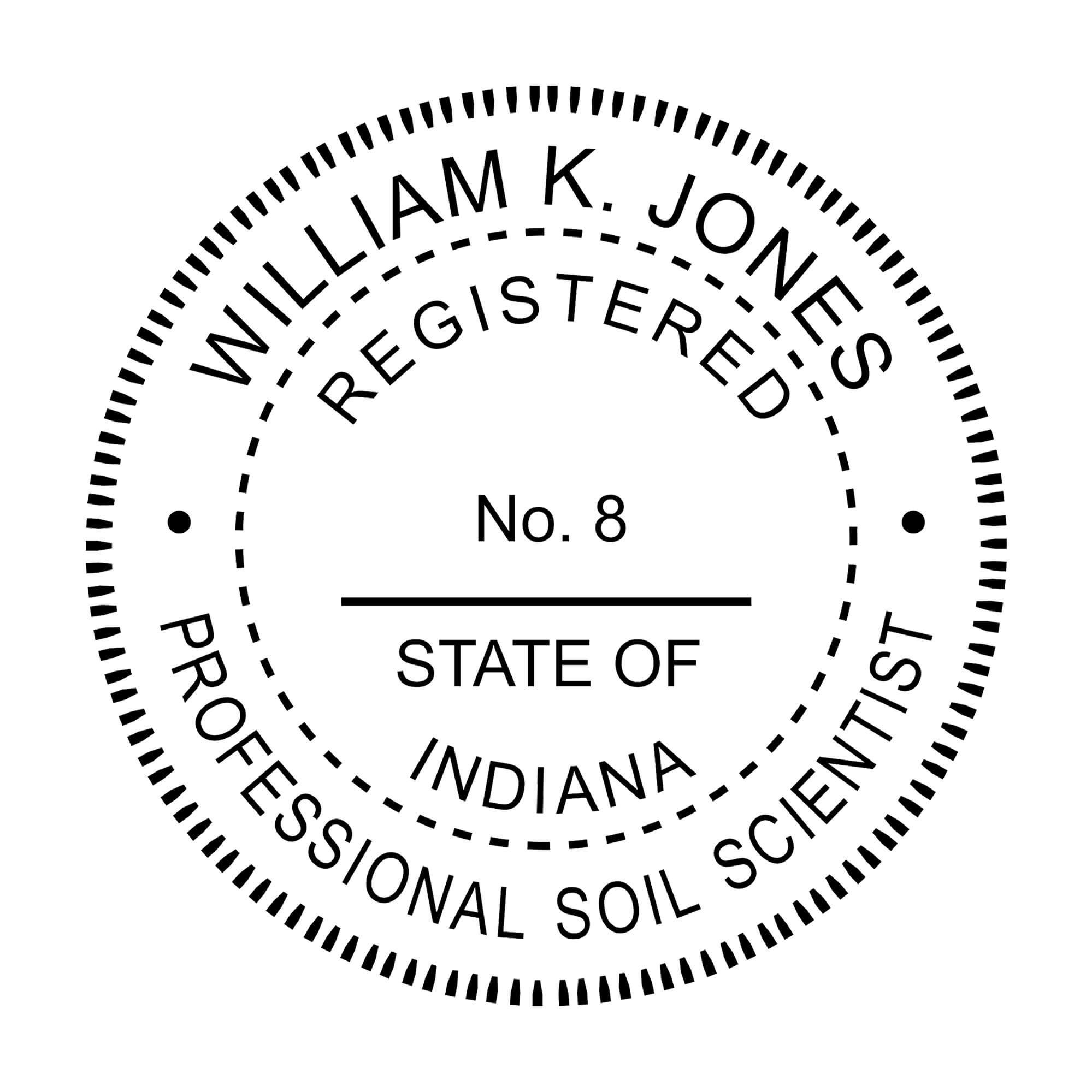 A close-up of the State of Indiana Soil Scientist Seal