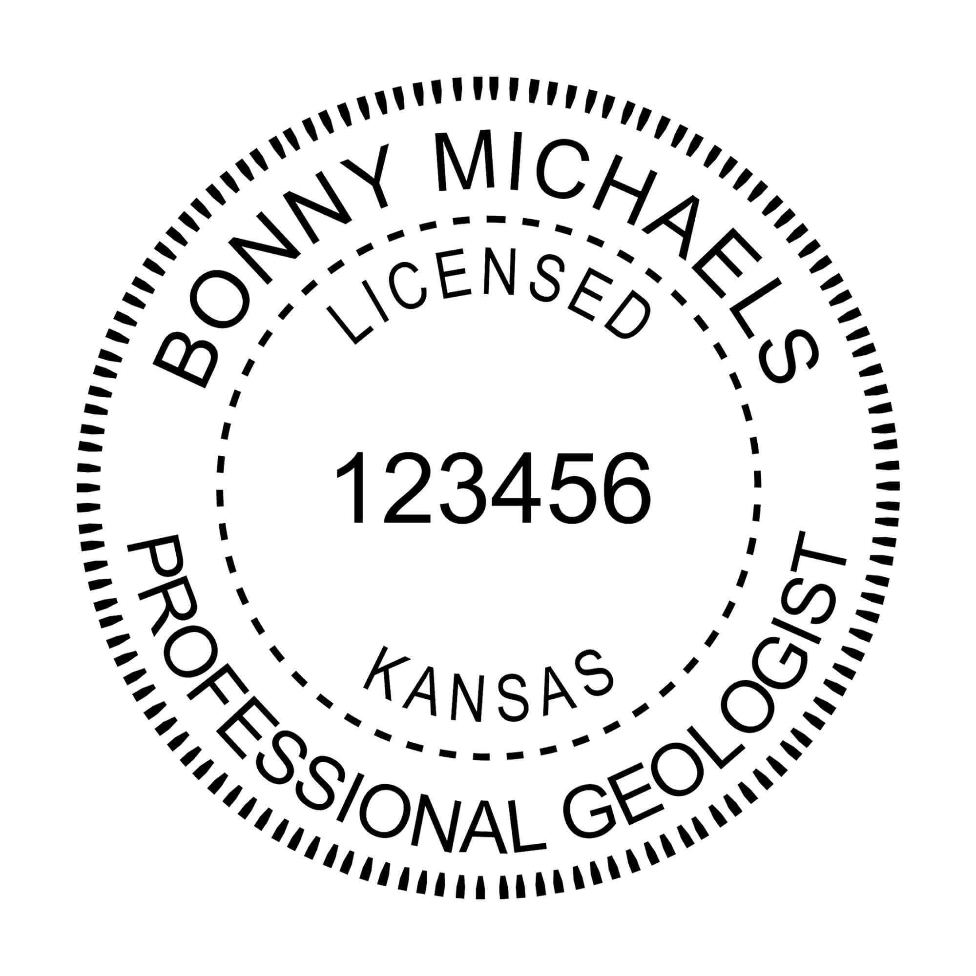 A close-up of the State of Kansas Geologist Seal