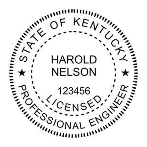 A close-up of the State of Kentucky Engineer Seal
