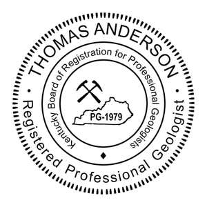 A close-up of the State of Kentucky Geologist Seal