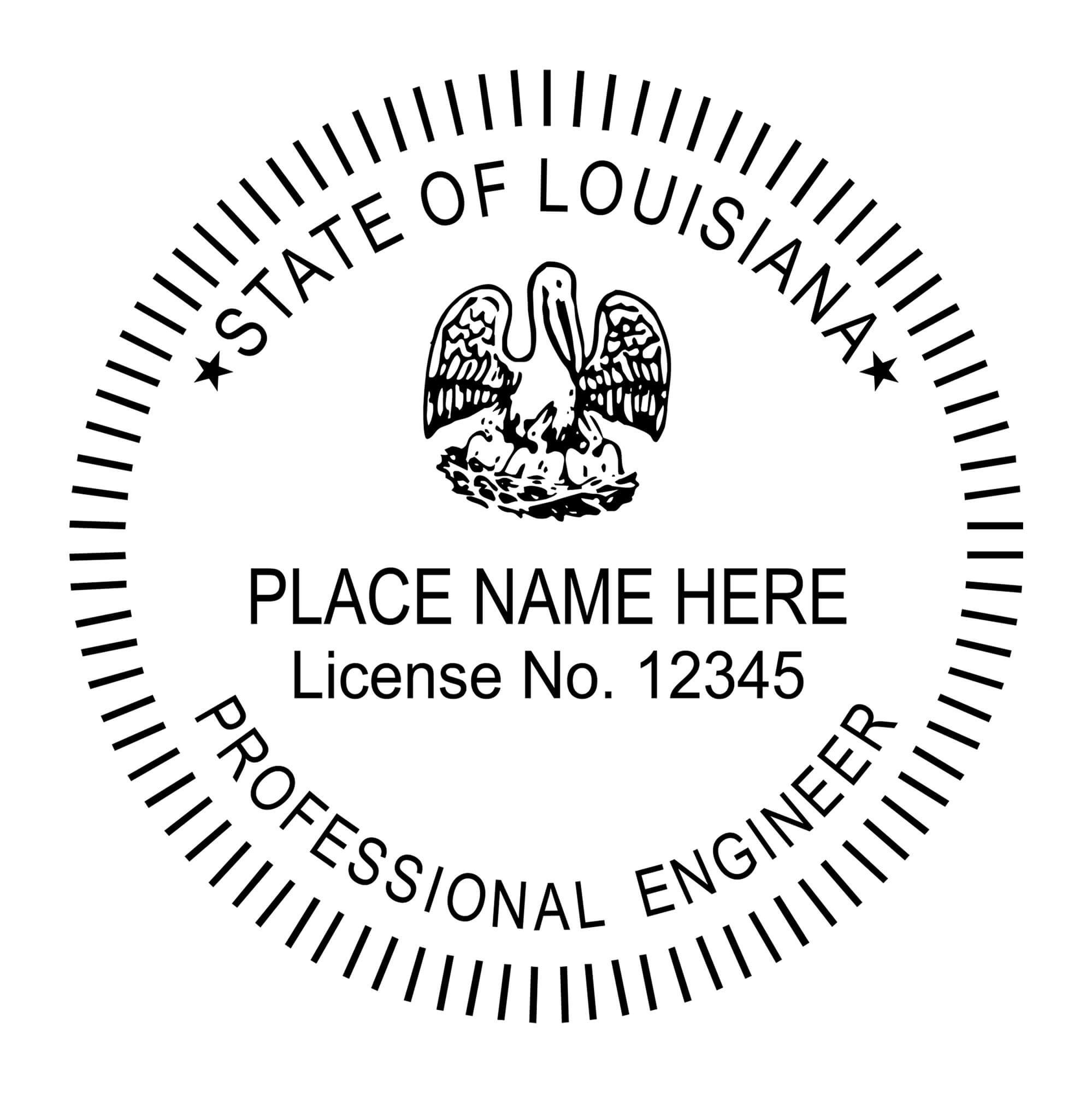 A close-up of the State of Louisiana Engineer Seal