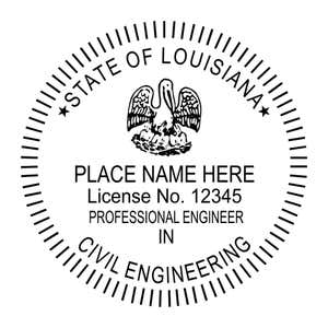 A close-up of the State of Louisiana Engineer Seal