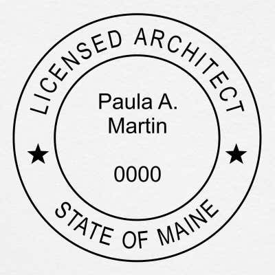 State of Maine Architect Stamp Seal - alternate view