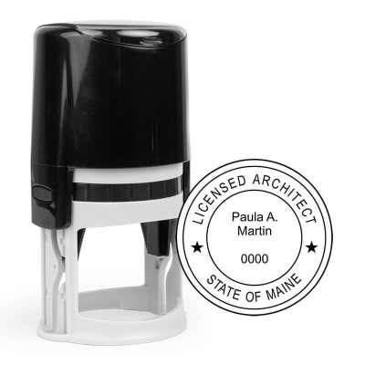 State of Maine Architect Stamp Seal and self-inking stamp body