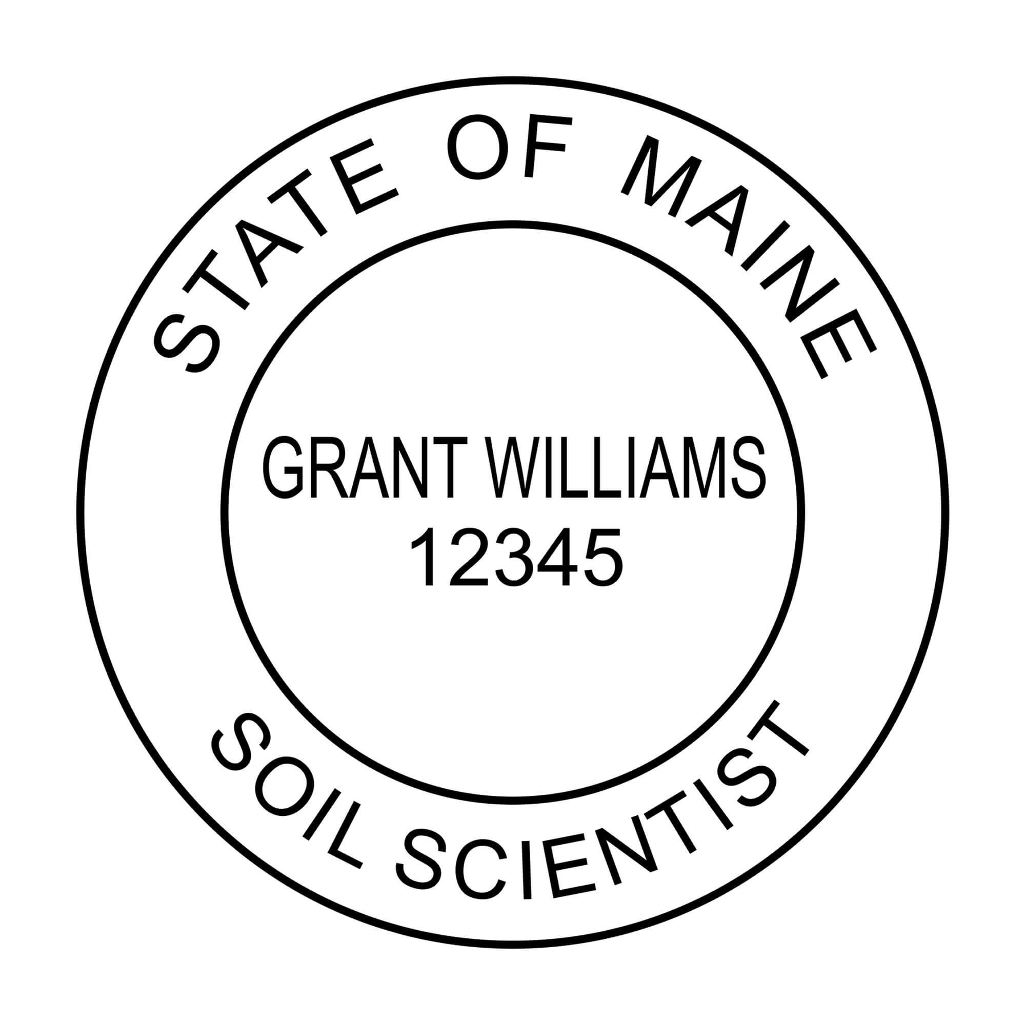 A close-up of the State of Maine Soil Scientist Seal