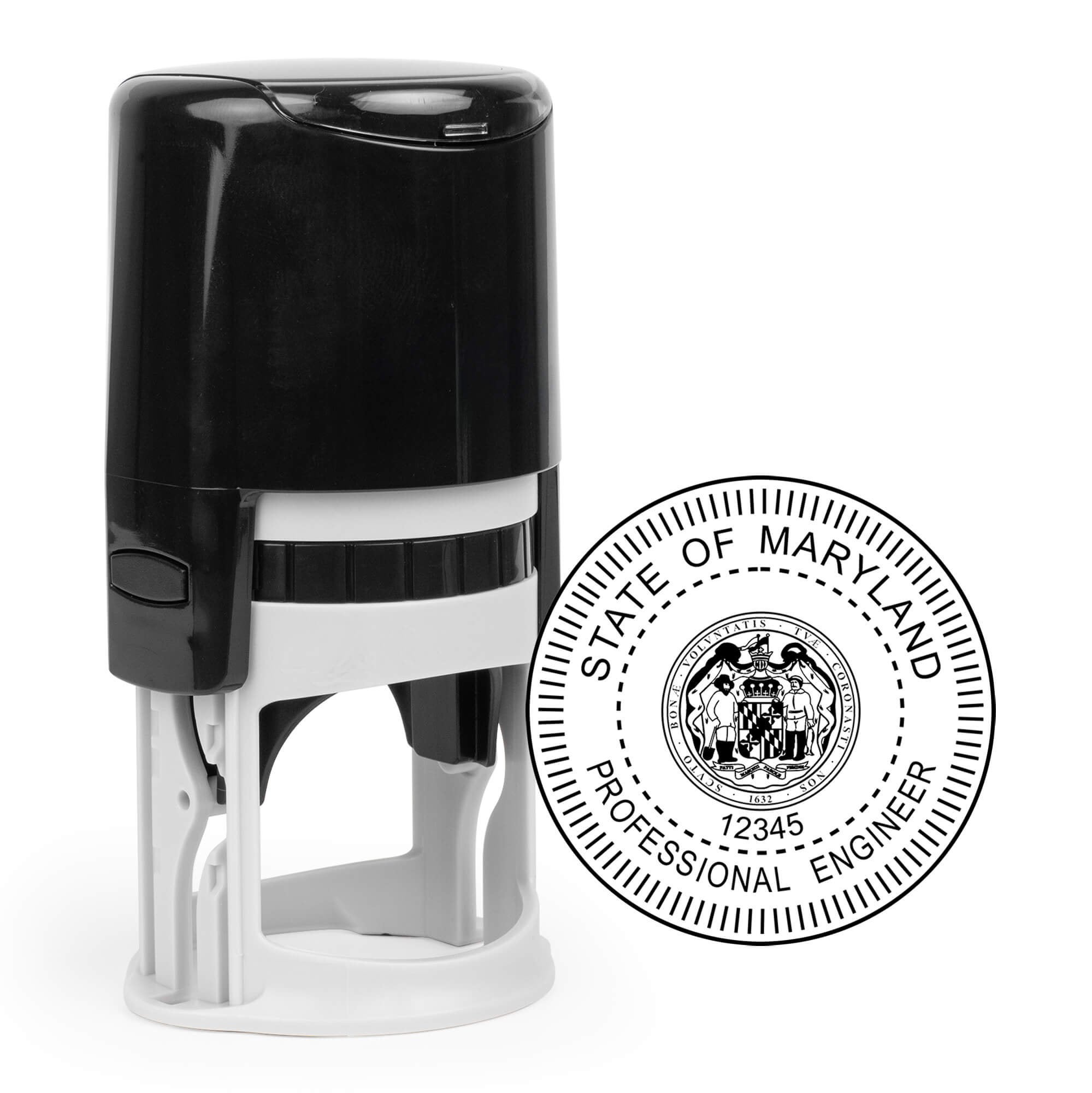 The State of Maryland Engineer Seal and a self-inking stamp