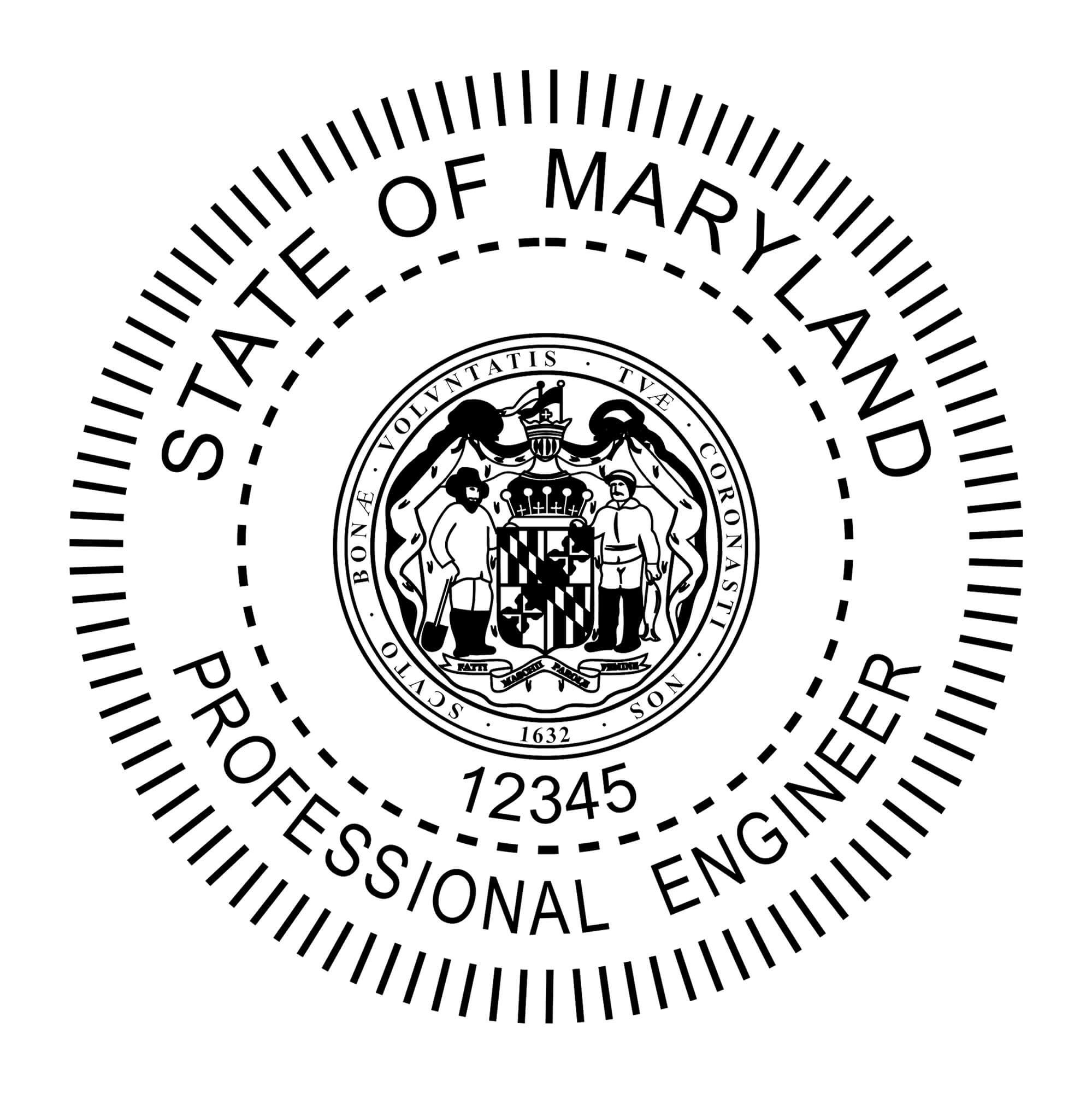 A close-up of the State of Maryland Engineer Seal