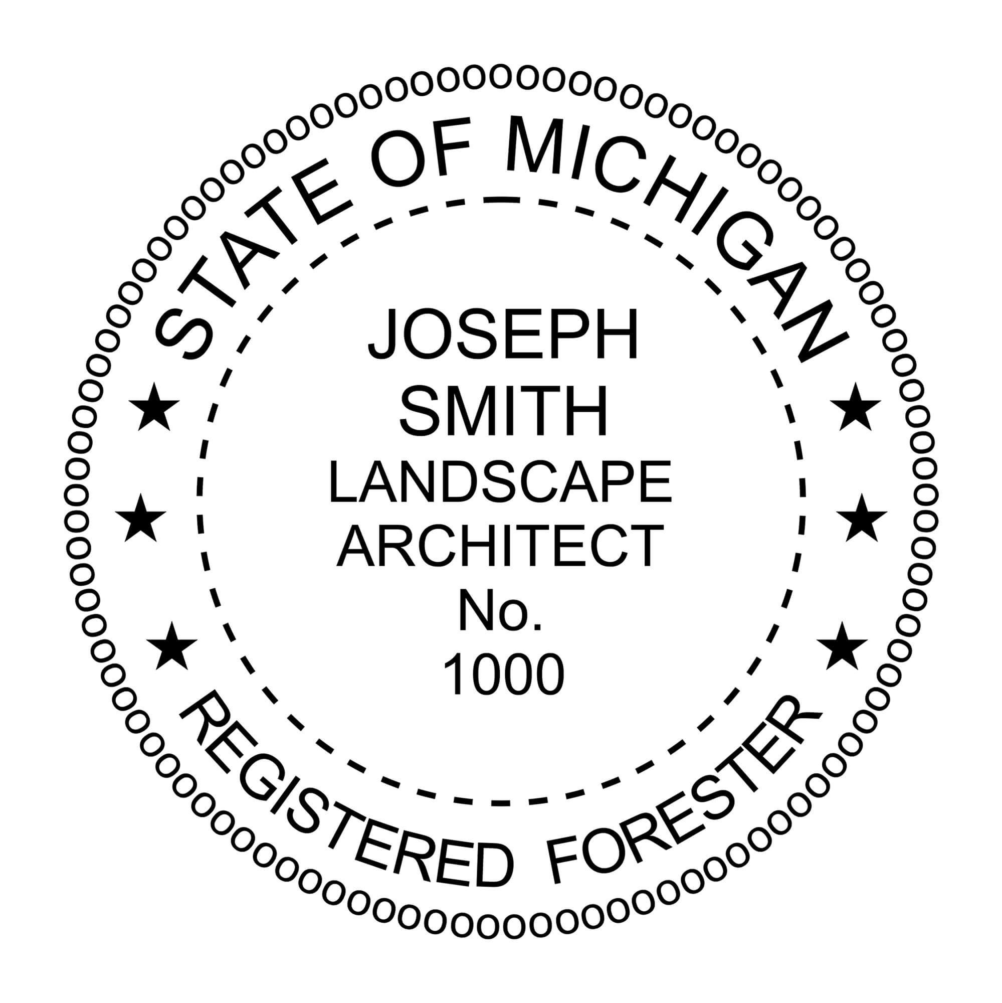 A close-up of the State of Michigan Forester Seal