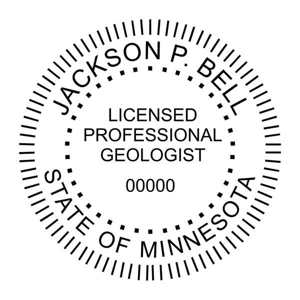 A close-up of the State of Minnesota Geologist Seal