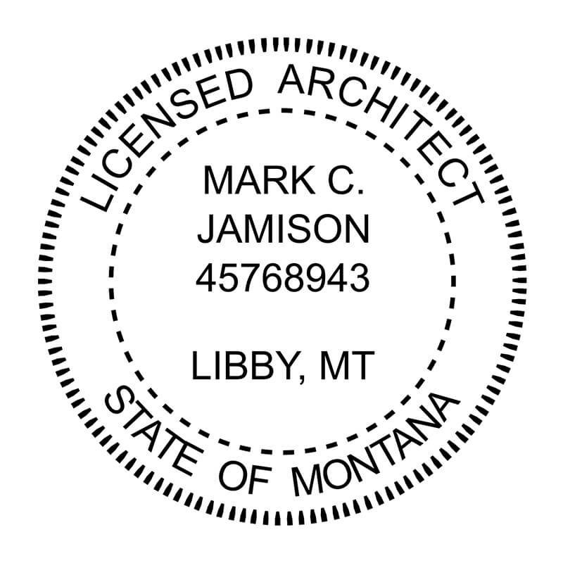 A close-up of the State of Montana Architect Seal