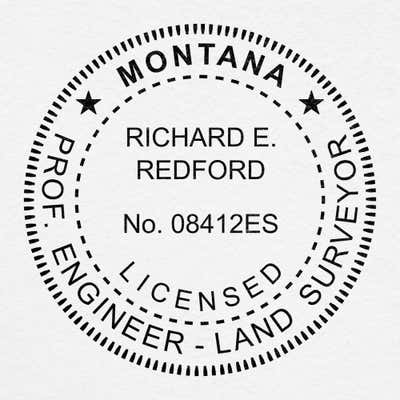 State of Montana Engineer & Land Surveyor Seal - alternate view