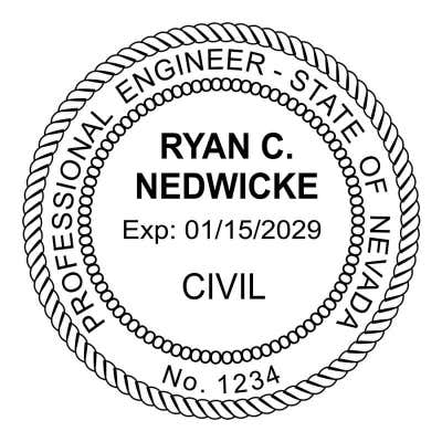 State of Nevada Engineer Seal - alternate view
