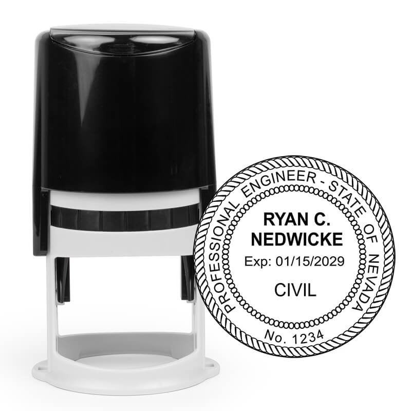 The State of Nevada Engineer Seal and self-inking stamp
