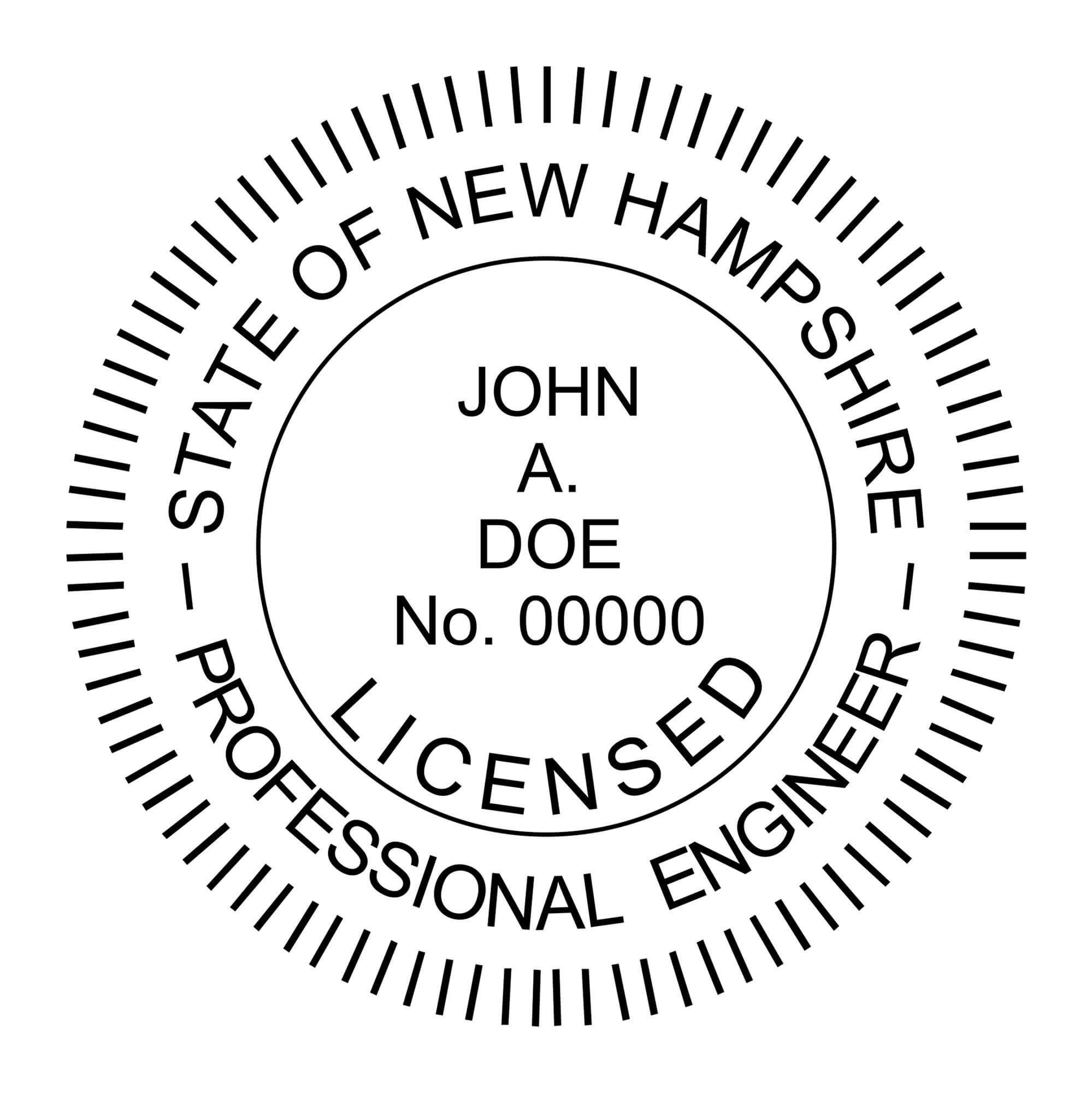 A close-up of the State of New Hampshire Engineer Seal