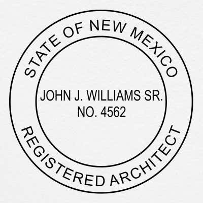 State of New Mexico Architect Seal - alternate view