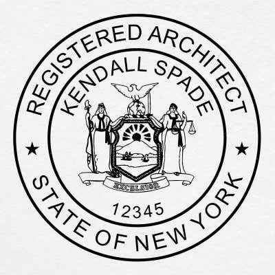State of New York Architect Seal - alternate view