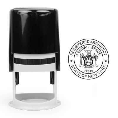 The State of New York Architect stamp body next to the impression