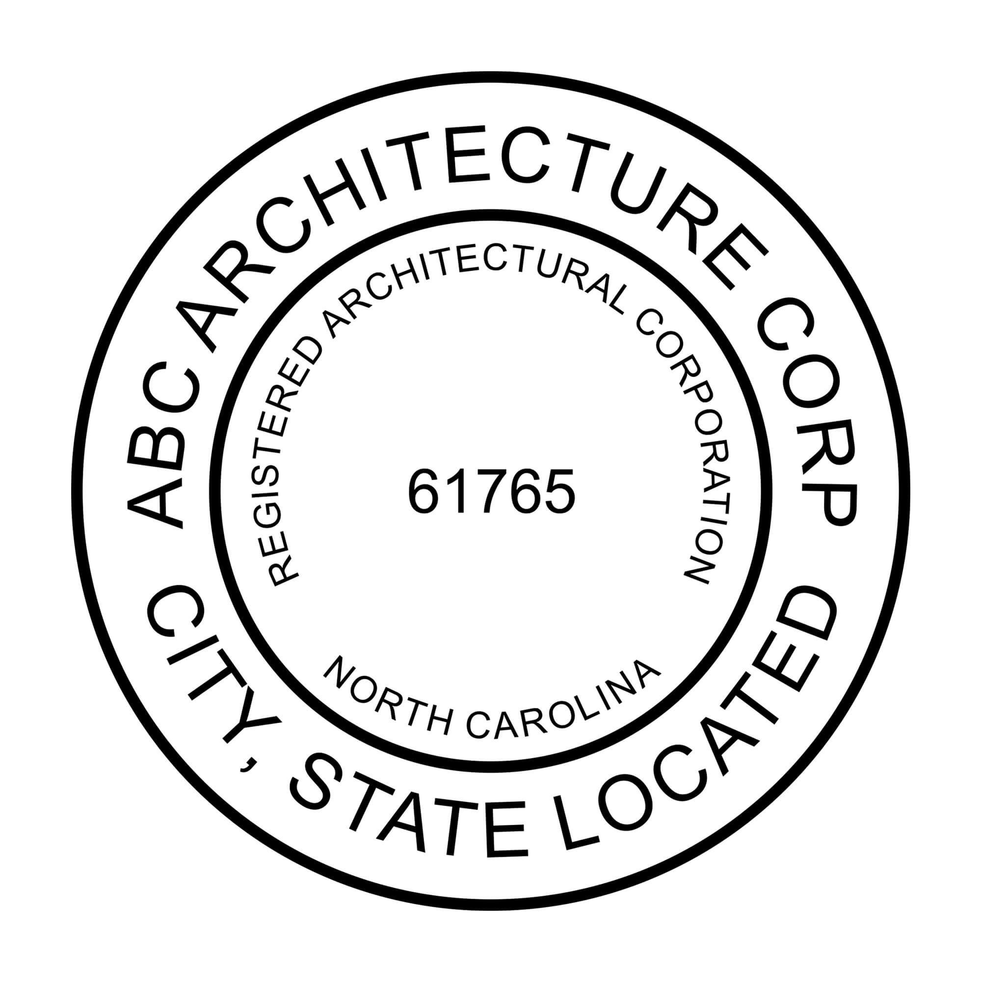 A close-up of the State of North Carolina Architectural Corporation Seal