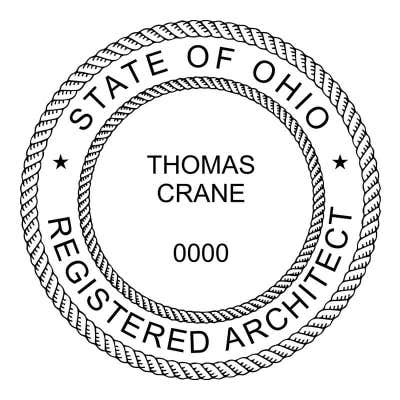 State of Ohio Architect Individual Seal - alternate view