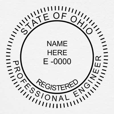 State of Ohio Engineer Stamp Seal - alternate view