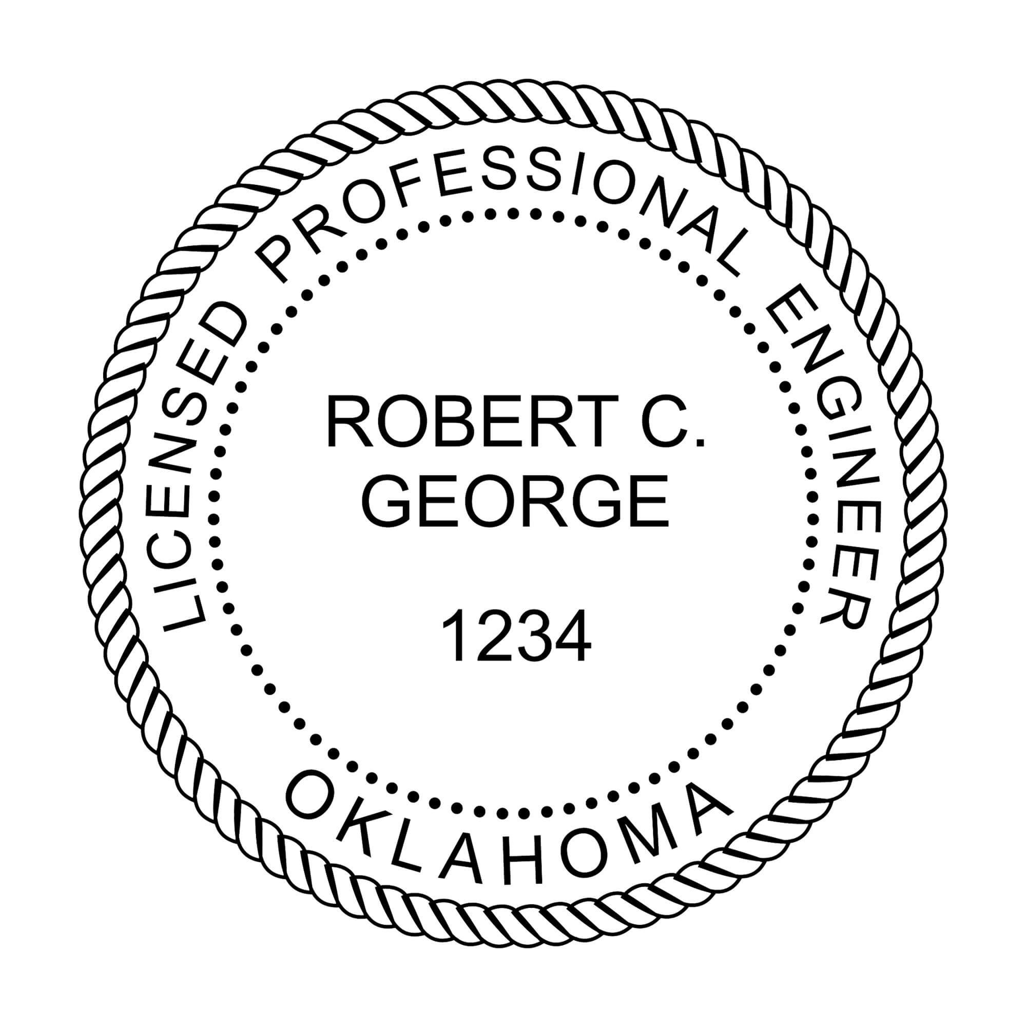 A close-up of the State of Oklahoma Engineer Seal