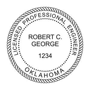 A close-up of the State of Oklahoma Engineer Seal