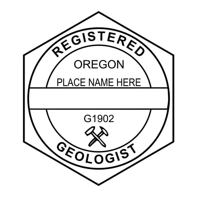 A close-up on the State of Oregon Geologist Seal
