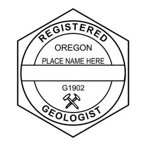A close-up on the State of Oregon Geologist Seal