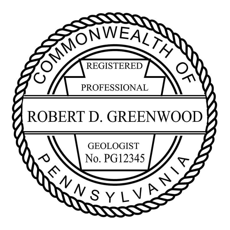 A close-up of the Pennsylvania Geologist Seal