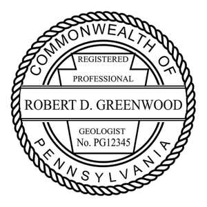 A close-up of the Pennsylvania Geologist Seal