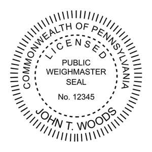 A close-up of the State of Pennsylvania Weighmaster Seal