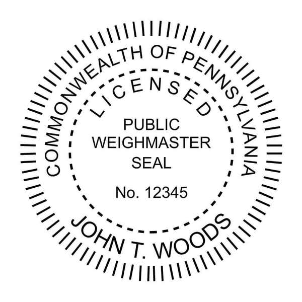 A close-up of the State of Pennsylvania Weighmaster Seal