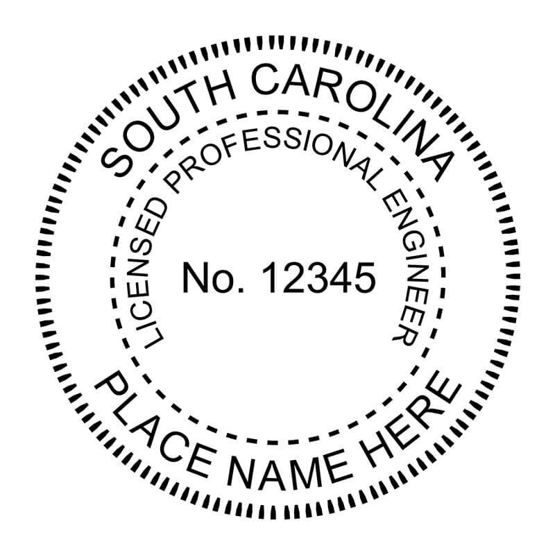 A close-up of the State of South Carolina Engineer Seal