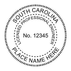 A close-up of the State of South Carolina Engineer Seal