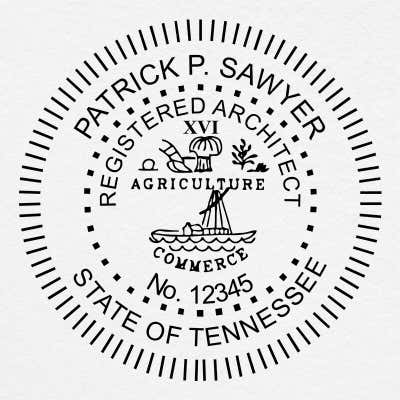 State of Tennessee Architect Seal - alternate view